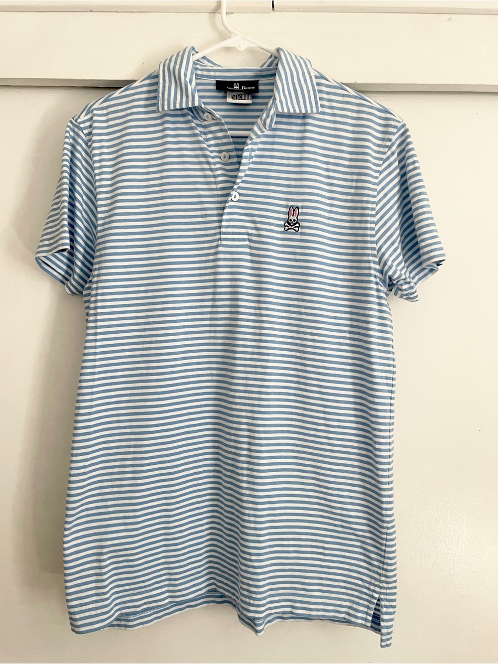 Psycho Bunny Blue & White Striped Polo 5